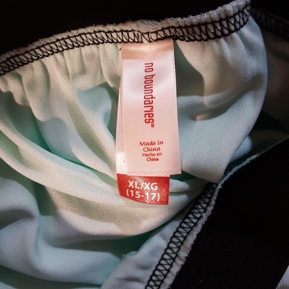 Teal Long Polyester Skirt - Picture 4 of 4